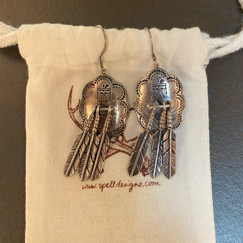Spell Feather Tribe Earrings 🪶 - Picture 7 of 9